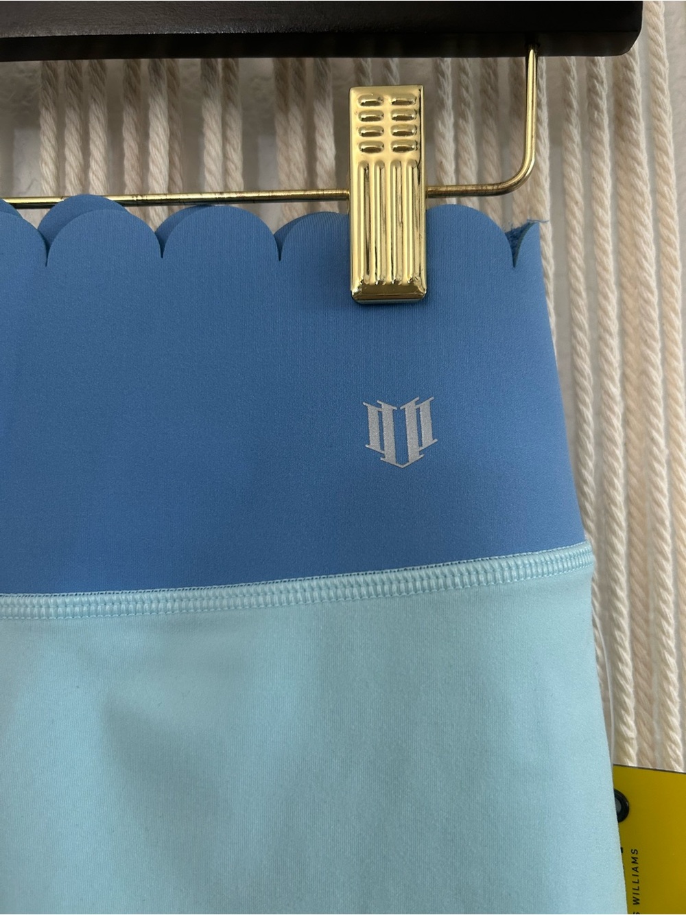 Eleven by Venus Williams Two Toned Blue Leggings with scalloped waistband SZ S - Picture 11 of 16